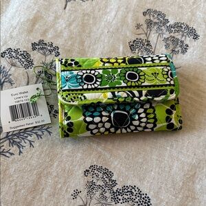 Vera Bradley Lime Green Floral Wallet